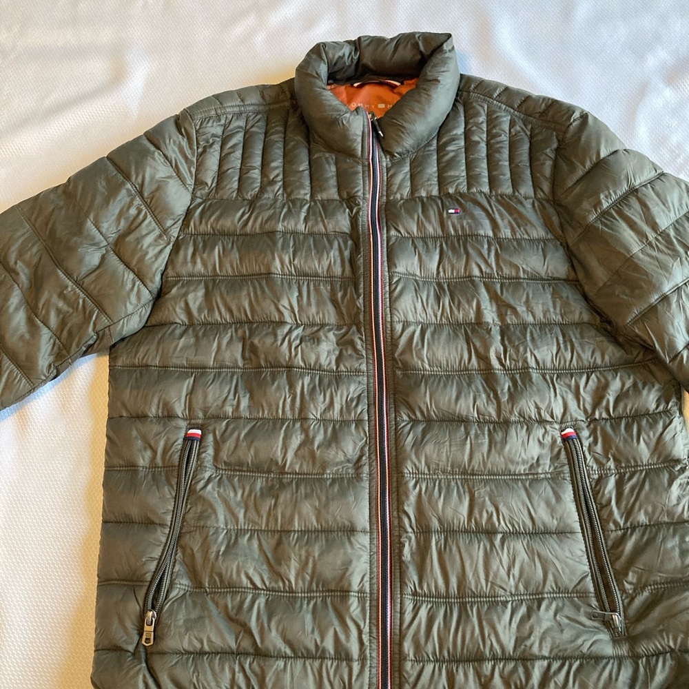 Tommy Hilfiger Green Packable Puffer Jacket Lightweight